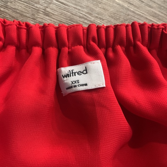 Wilfred Neuchatel Red Off the Shoulder Dress Size XXS Pockets - Picture 6 of 9